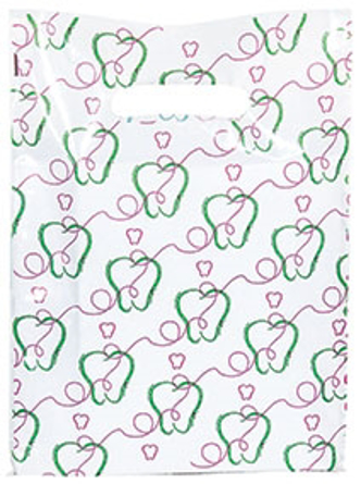Scatter Print Tooth and Floss Dental Patient Supply Goodie Bag
