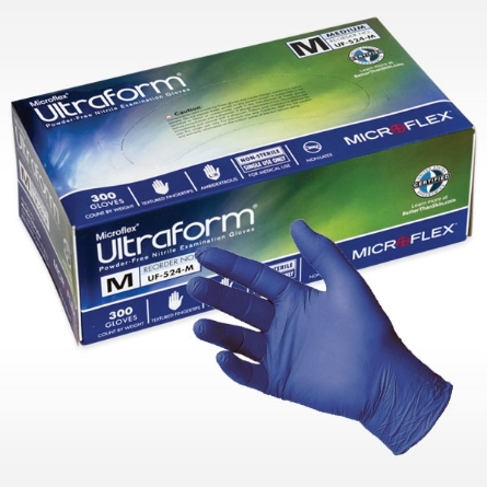box of 300 blue ULTRAFORM Nitrile Exam Glove Dental exal gloves