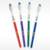JR SERIES Comfort Grip bulk toothbrush in assorted colors red, purple, green and blue
