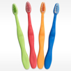 Assorted bright colorsof Easy Grip Harris Made in USA Toothbrush for kids