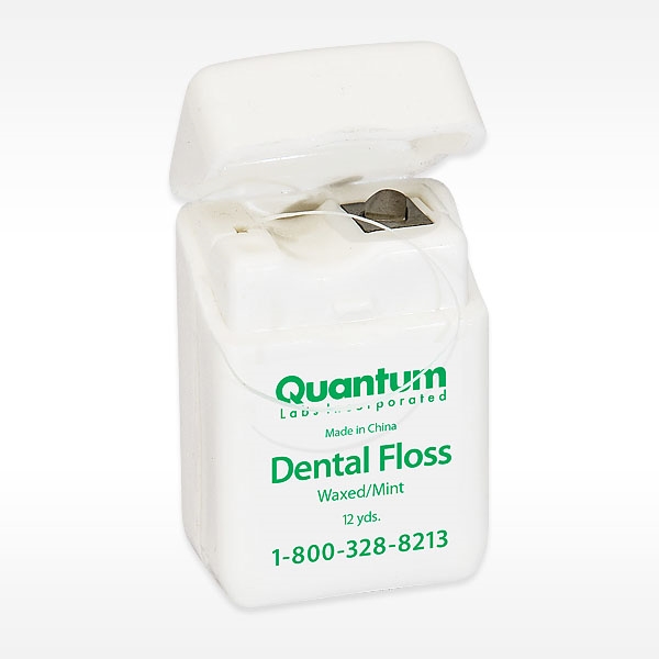 White Patient Floss Plain / Unflavored Box of 144 Quantum Labs
