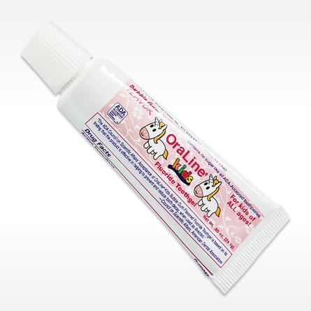 unicorn bubblegum flavor travel size bulk toothpaste gel for kids with flouride bulk for dental supplies or hospitality