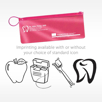 custom imprint 4 inch sparkle dental zipper bag toothcase zip lock patient supply bag goodie bag