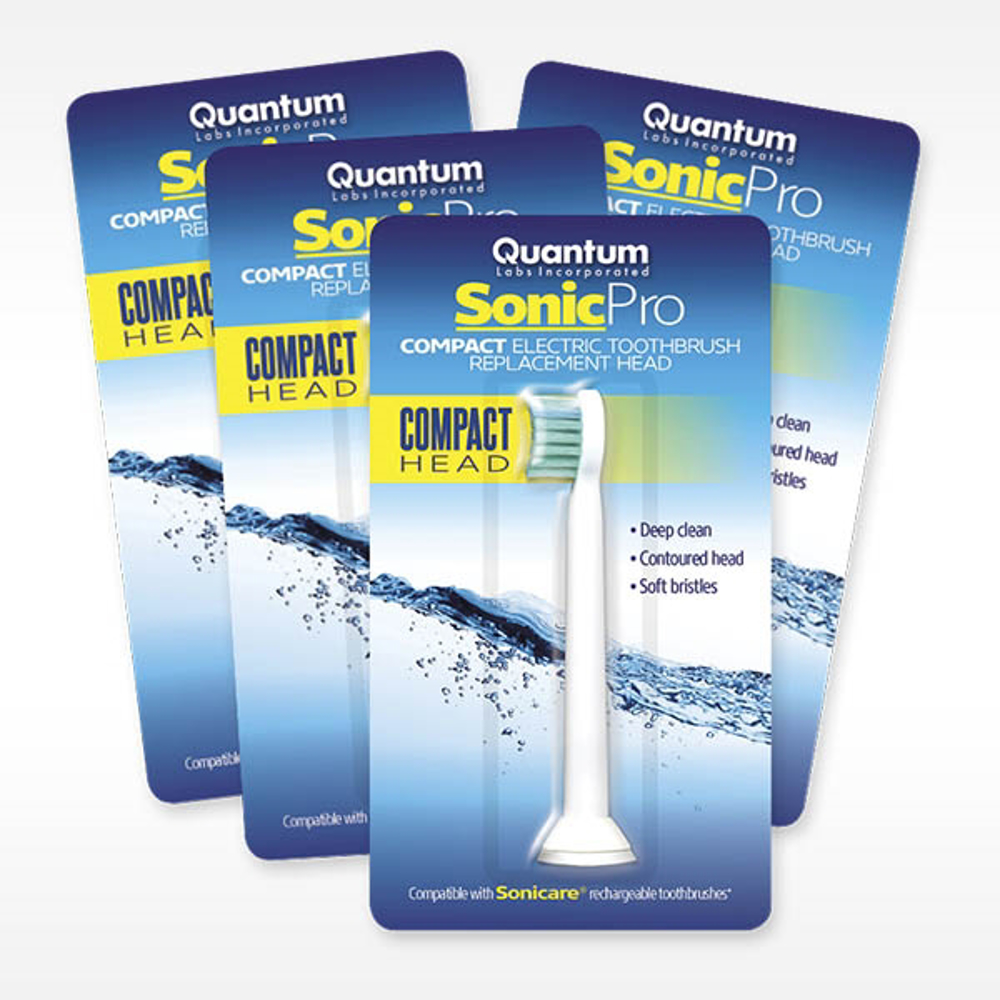 SONICPRO REPLACEMENT COMPACT HEAD - 4 PACK