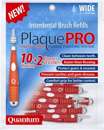 PlaquePro Interdental Brush Refill Wide Spaces 12 pack | Quantum Labs