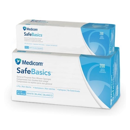 MediCom SafeBasics GENERAL PURPOSE SPONGES 4 x 4