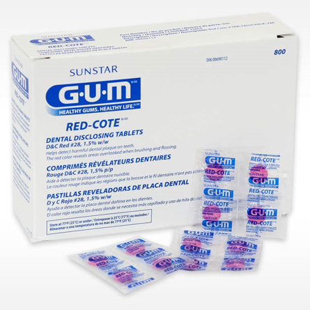 Gum Red-cote disclosing tabs 248/box