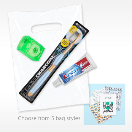 Value Supply Kit with Pro Blister pack Toothbrush choice Choose from assorted value supply bag prints