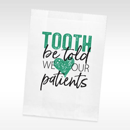 Tooth Be Told Supply Bag Paper Hygiene Bag
