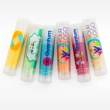 Colorful clear tube personalized lip balm