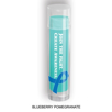 Blueberry Pomegranate clear tube personalized lip balm with custom label