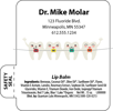 Clear Lip Balm Label with Colorful Braces Emojis 84