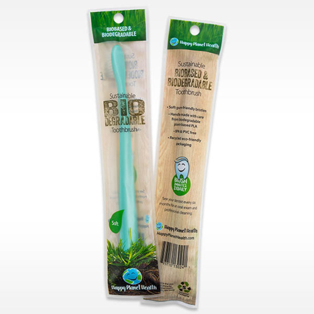 Happy Planet Health Bio Toothbrush for Adults Sustainable Toothbrush in recycled packaging