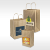Sustainable Recycled Kraft Natural Custom Handled Shopper Paper Bag