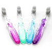 Crystal cut handle in gem colors of Nano silver care toothbrush