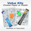 Choose Paper or Plastic Goodie Bags