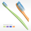 kids Bamboo Bulk toothbrush in recycled packaging with rainbow bristles