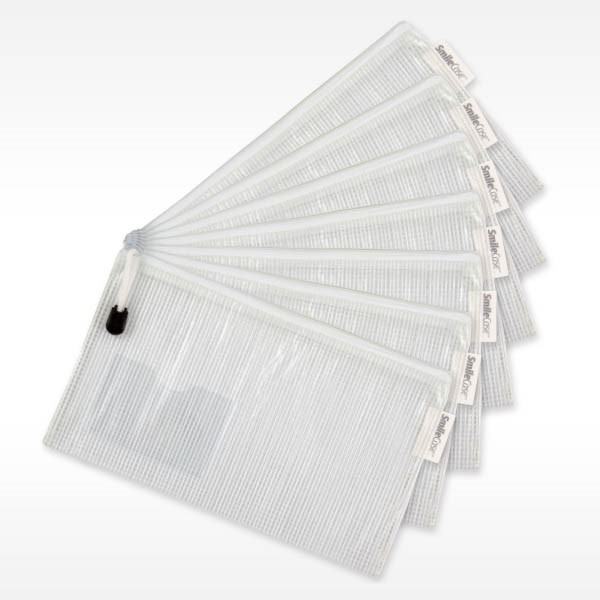 Wholesale Dental & Patient Hygiene Supplies Smile Case 6" White Zipper Supply Bags 288