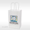 Full color custom White Paper Twisted Handle Shopper 5 x 8 inch small