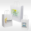 Custom White Paper Shopper group og handled shoppers with full color custom logo