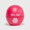Raspberry pomegranate EOS lip balm with custom imprint logo