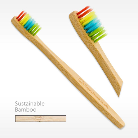 Happy Planet Health Bamboo Toothbrush - Kids with ultra-fine bristles