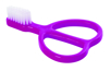 Infant brush 24 pack with scissor handle in pink, purple green and blue