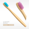 Kids Bamboo Bulk toothbrush in recycled packaging with assorted bristles for imprint