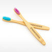 Kids Bamboo toothbrush with assorted color bristles