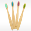 Kids Bamboo toothbrush with assorted color bristles