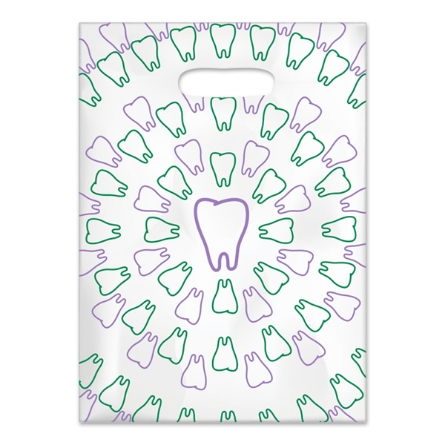 Picture of Purple & Green Teeth Scatter Bags - 100/pkg